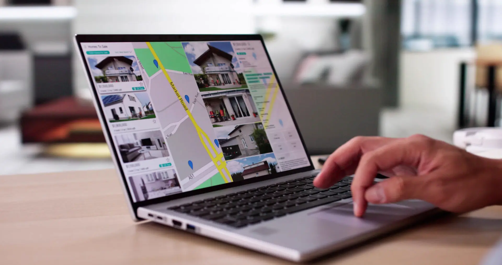 Searching property maps on laptop